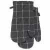 Ladelle - Eco Check Oven Mitt Set Charcoal 2pce
