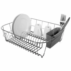 Avanti - Slimline Dish Rack Large Silver/Grey