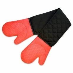 Cuisena - Silicone & Cotton Double Oven Glove Red