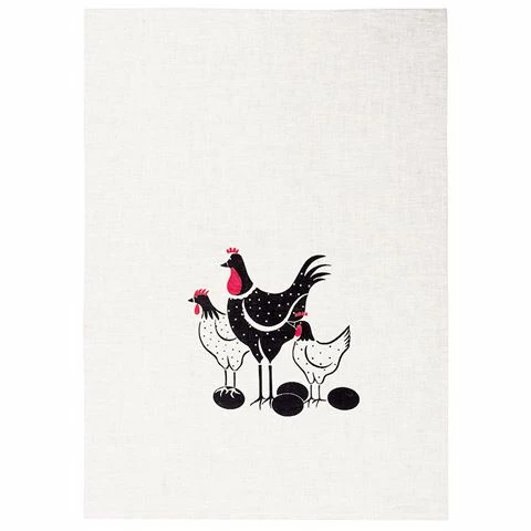 Eastbourne Art - Tea Towel Chooks