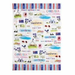 Ashdene - Australia Down Under Canberra Tea Towel