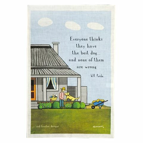 Rodriquez - Red Tractor Best Dog Tea Towel