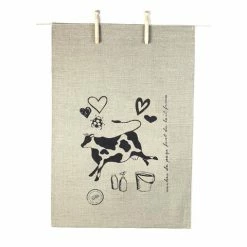 Eastbourne Art - Tea Towel Dancing Cow