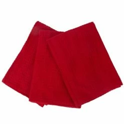 Rans - London Waffle Tea Towel Red Set 3pce